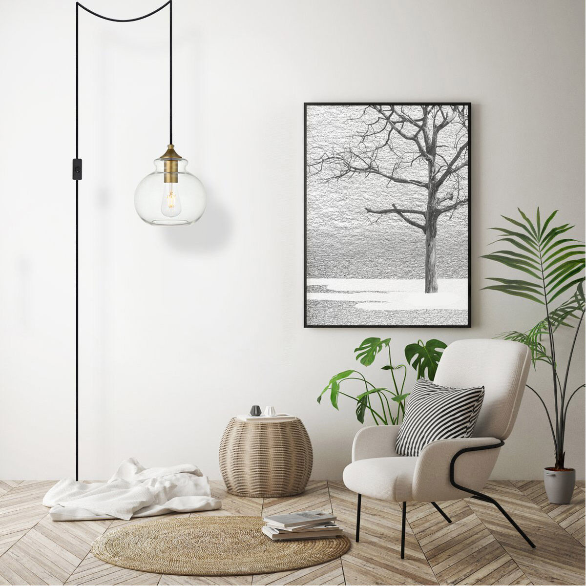 Destry 1 Light 8 inch Brass Pendant Ceiling Light