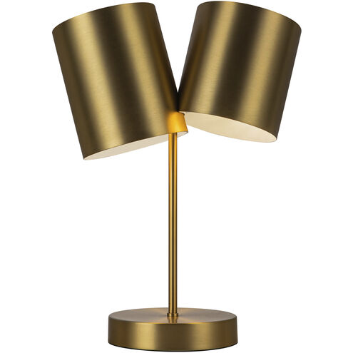Keiko 18.5 inch 120 watt Brushed Gold Table Lamp Portable Light