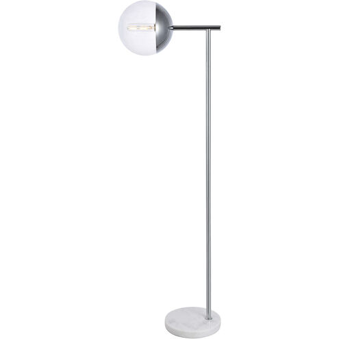 Eclipse 50.5 inch 40 watt Chrome Floor Lamp Portable Light