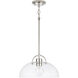 Elijah 1 Light 14 inch Polished Nickel Pendant Ceiling Light