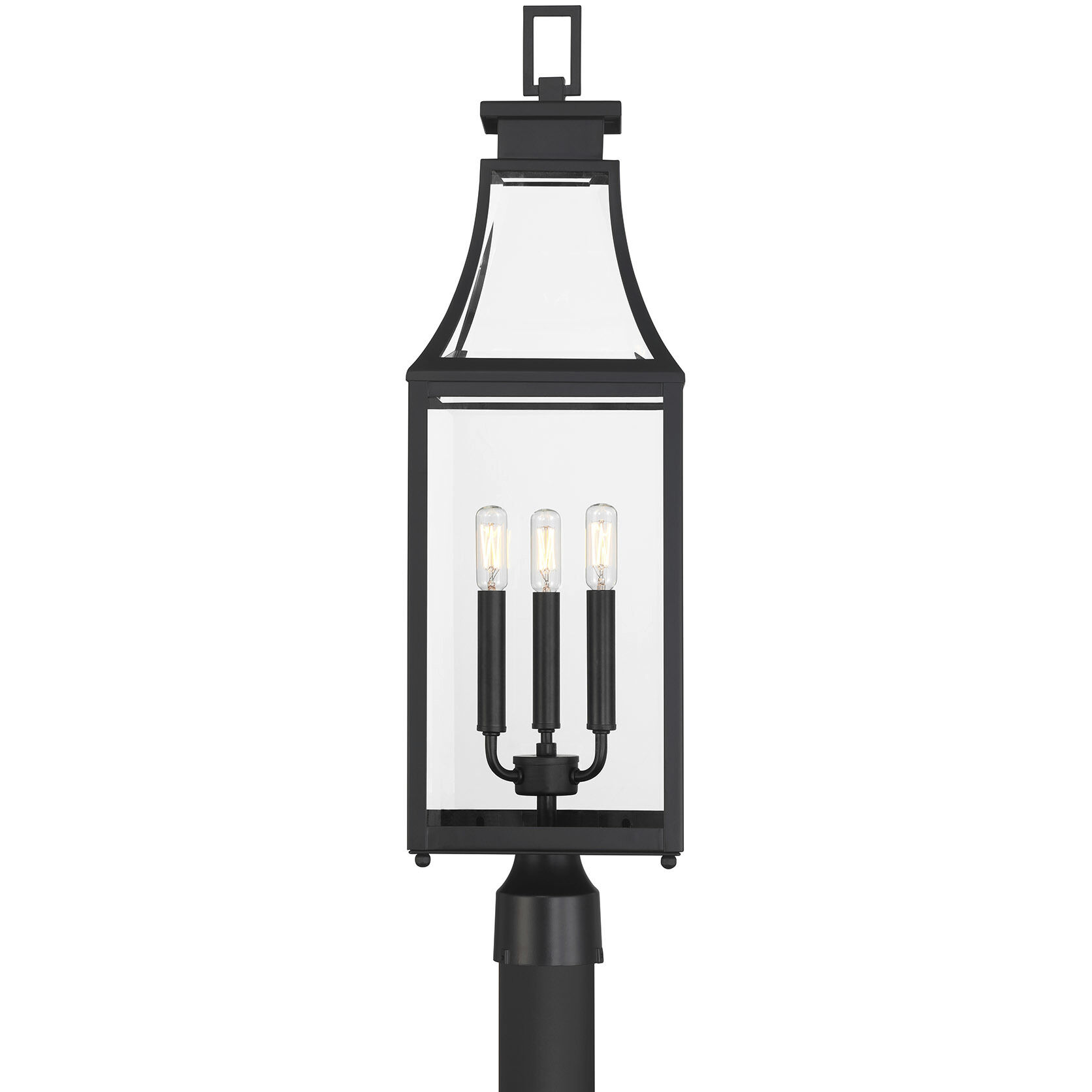 Emery 3 Light 29.25 inch Matte Black Outdoor Post Lantern