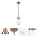 Franklin Restoration Dover 1 Light 4.5 inch Antique Copper Mini Pendant Ceiling Light in Clear Glass