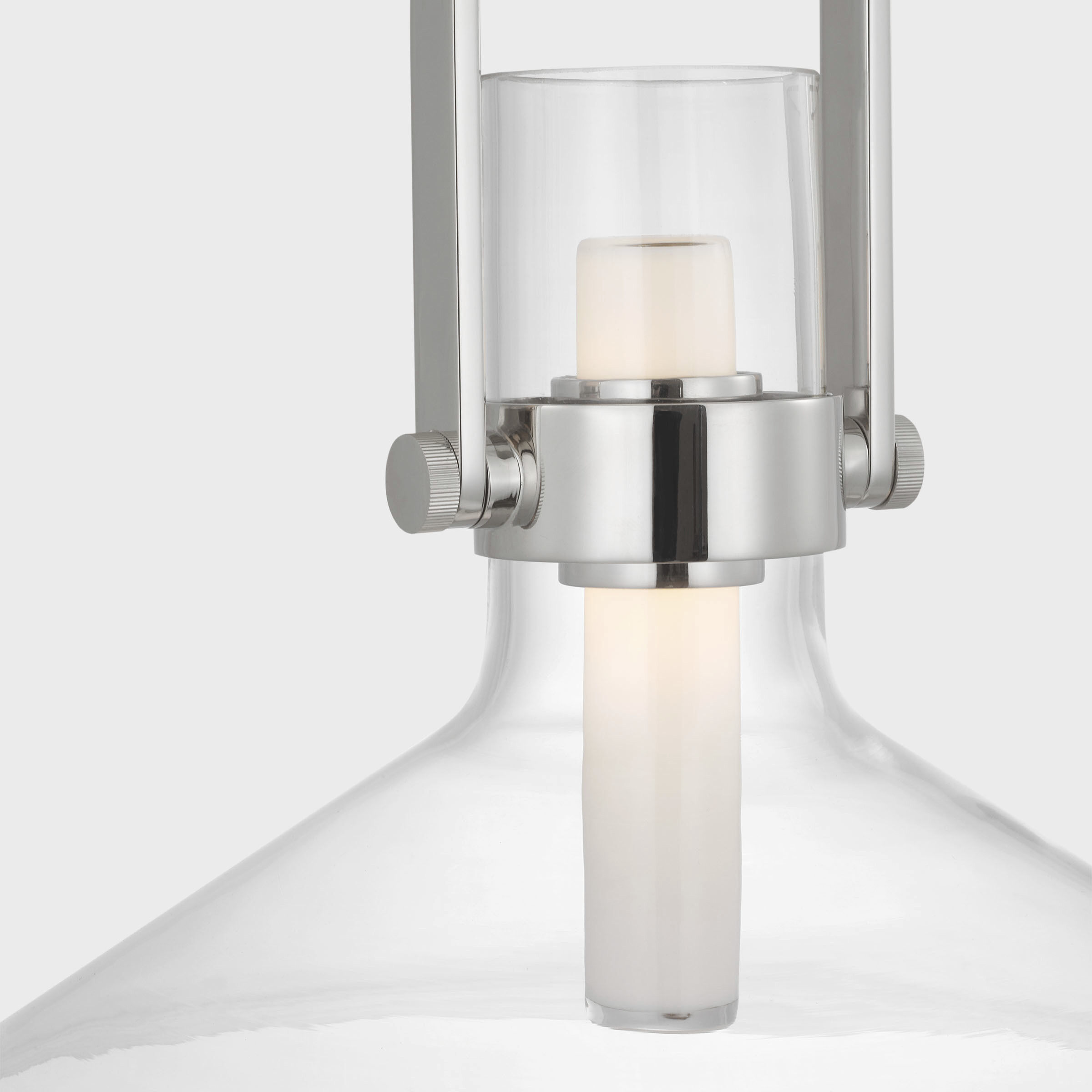 Ian K. Fowler Larkin LED 14 inch Polished Nickel Empire Pendant Ceiling Light