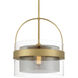 Ravik 1 Light 15.5 inch Legacy Brass Convertible Pendant/Semi-Flush Mount Ceiling Light