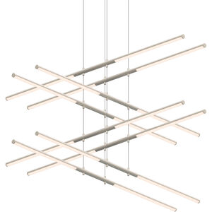 Tik-Tak LED 48 inch Satin Nickel Pendant Ceiling Light