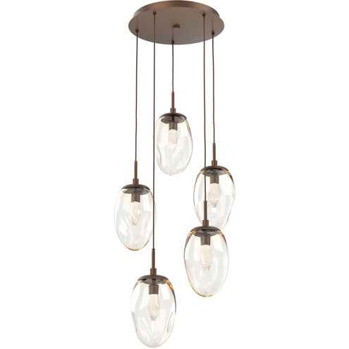 Meteo LED LED Burnished Bronze Chandelier Ceiling Light, Round Multi-Pendant