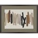 Abstract Collection Modern Rubbed Matte Espresso Wood With Honeycomb Embossing Framed Art