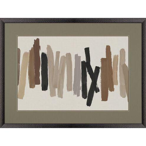 Abstract Collection Modern Rubbed Matte Espresso Wood With Honeycomb Embossing Framed Art