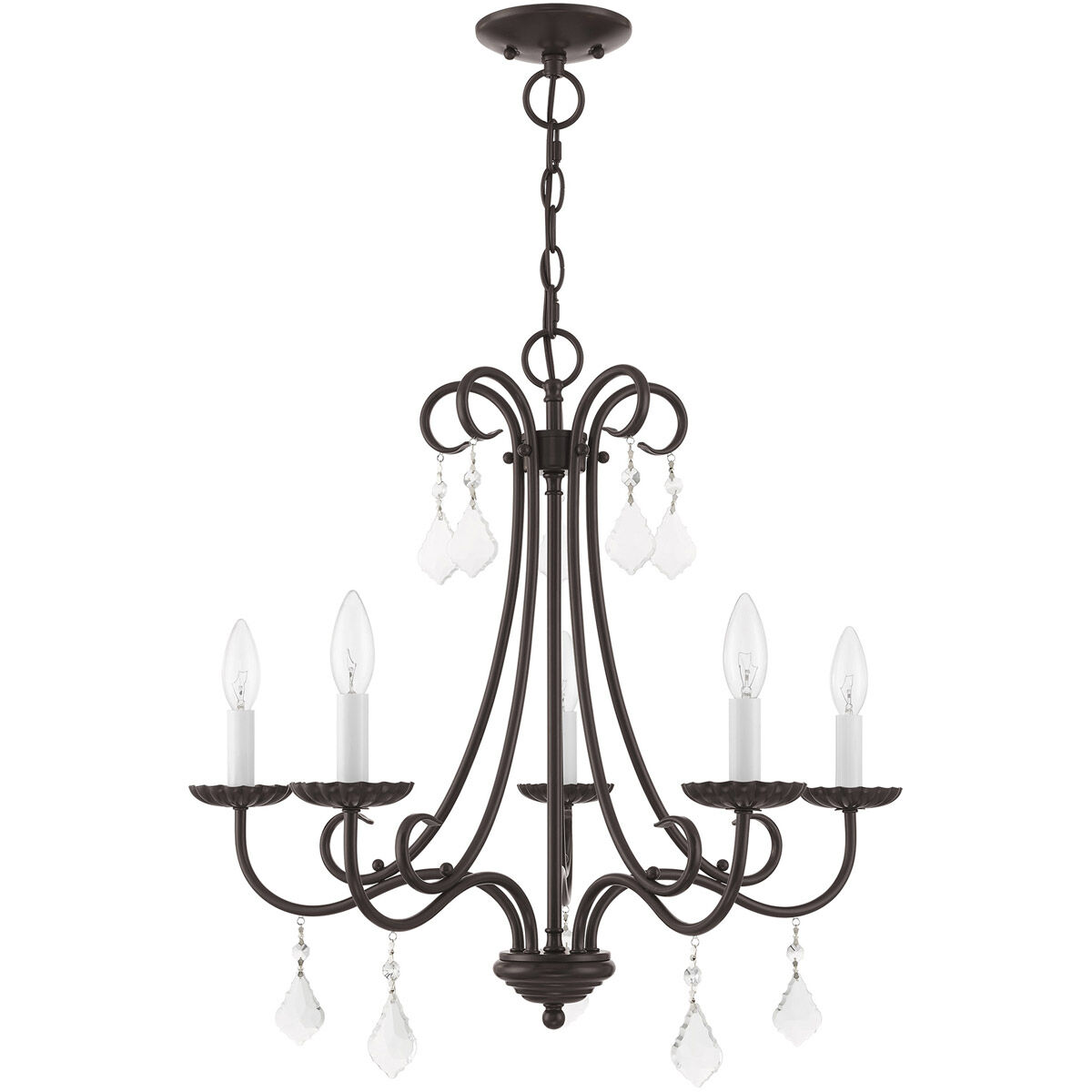 Daphne 5 Light 25 inch English Bronze Chandelier Ceiling Light