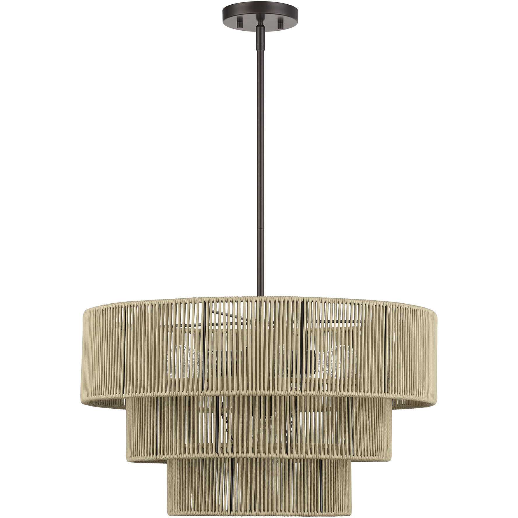 Acordia 6 Light 23 inch English Bronze Pendant Chandelier Ceiling Light