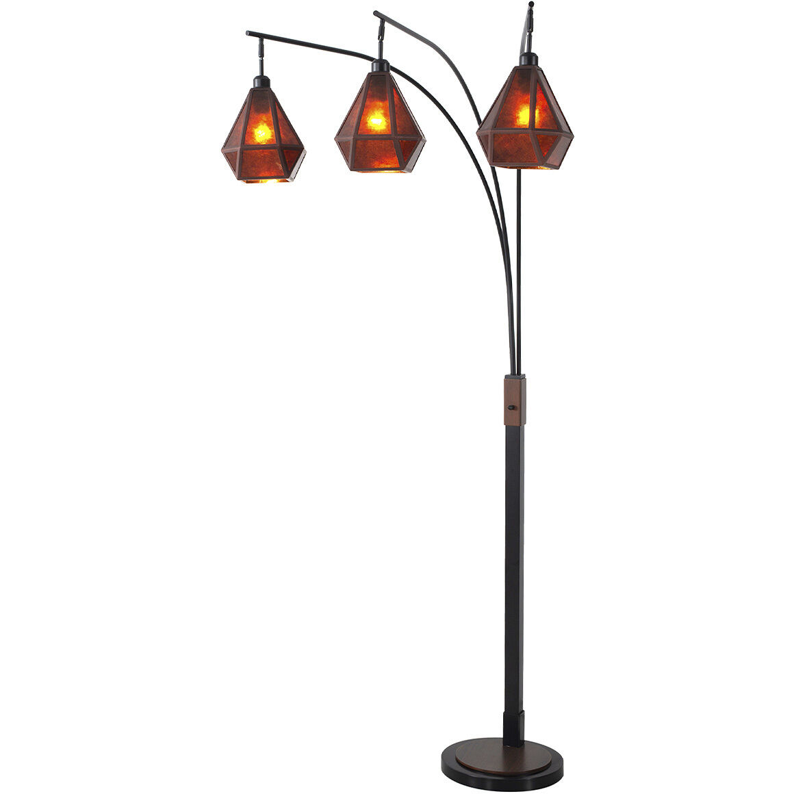 Artifact 86 inch 60.00 watt Dark Walnut and Espresso Bronze Arc Floor Lamp Portable Light
