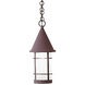 Valencia 1 Light 7.25 inch Rustic Brown Pendant Ceiling Light in Frosted