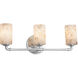 Alabaster Rocks 3 Light 25.25 inch Brushed Nickel Bath Bar Wall Light in Rectangle, Incandescent