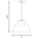 Drew & Jonathan Suma 1 Light 16 inch Satin Brass Pendant Ceiling Light, Medium
