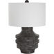 Timber 24 inch 150.00 watt Black Stain with Light White Glaze Table Lamp Portable Light