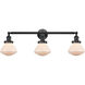 Franklin Restoration Olean 3 Light 31 inch Oil Rubbed Bronze Bath Vanity Light Wall Light in Matte White Glass, Franklin Restoration
