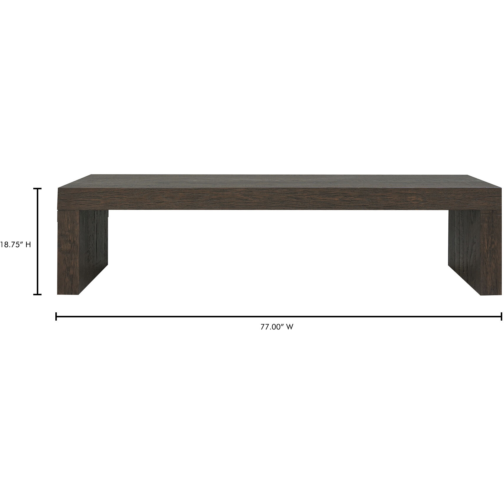 Evander Rustic Brown Dining Bench