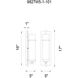 Sierra 1 Light 5 inch Black Wall Light