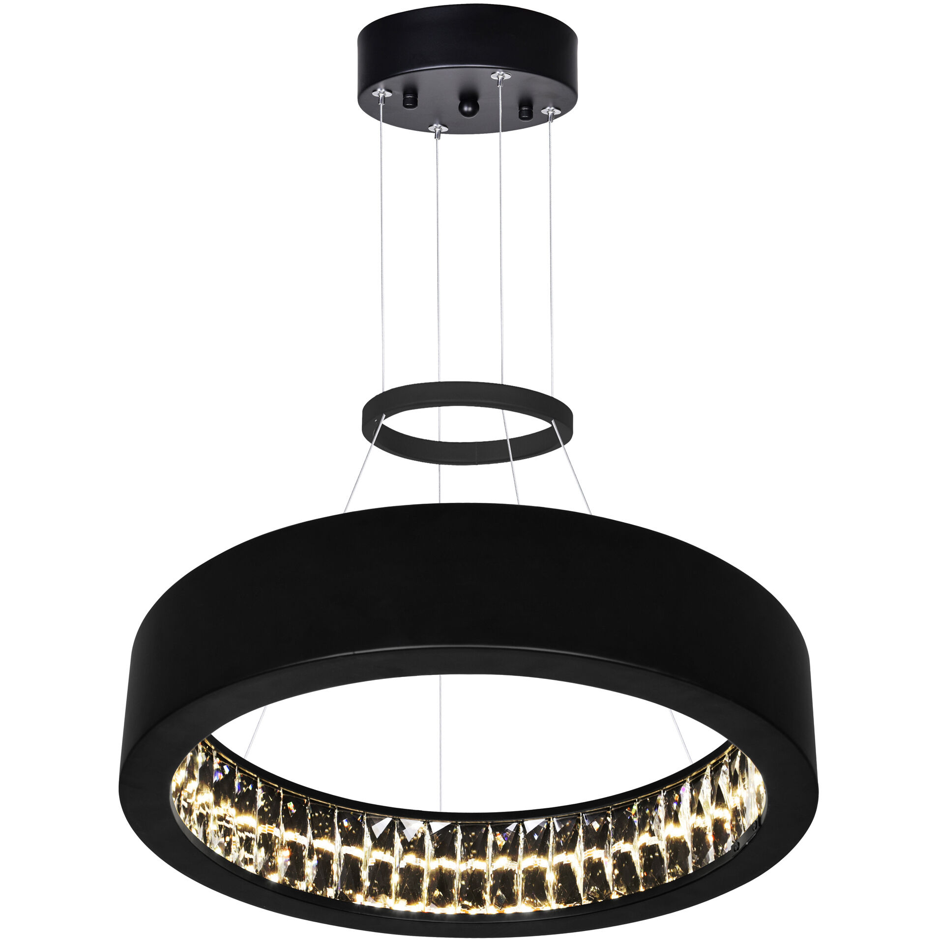 Rosalina LED 16 inch Matte Black Down Chandelier Ceiling Light