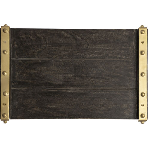 Brookwood Black and Brass Tray, Set of 2