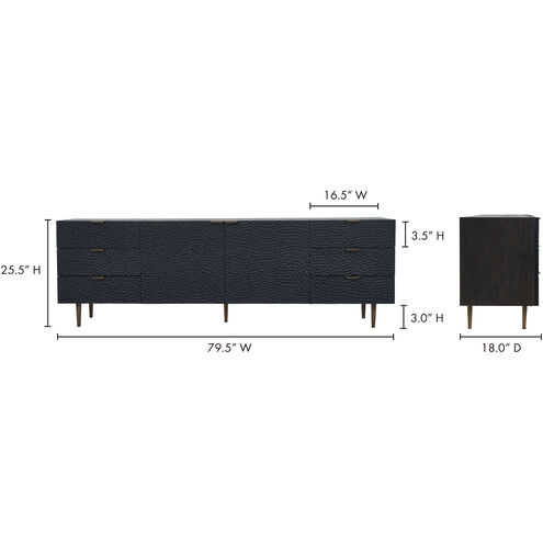 Breu 80 X 18 inch Black Sideboard
