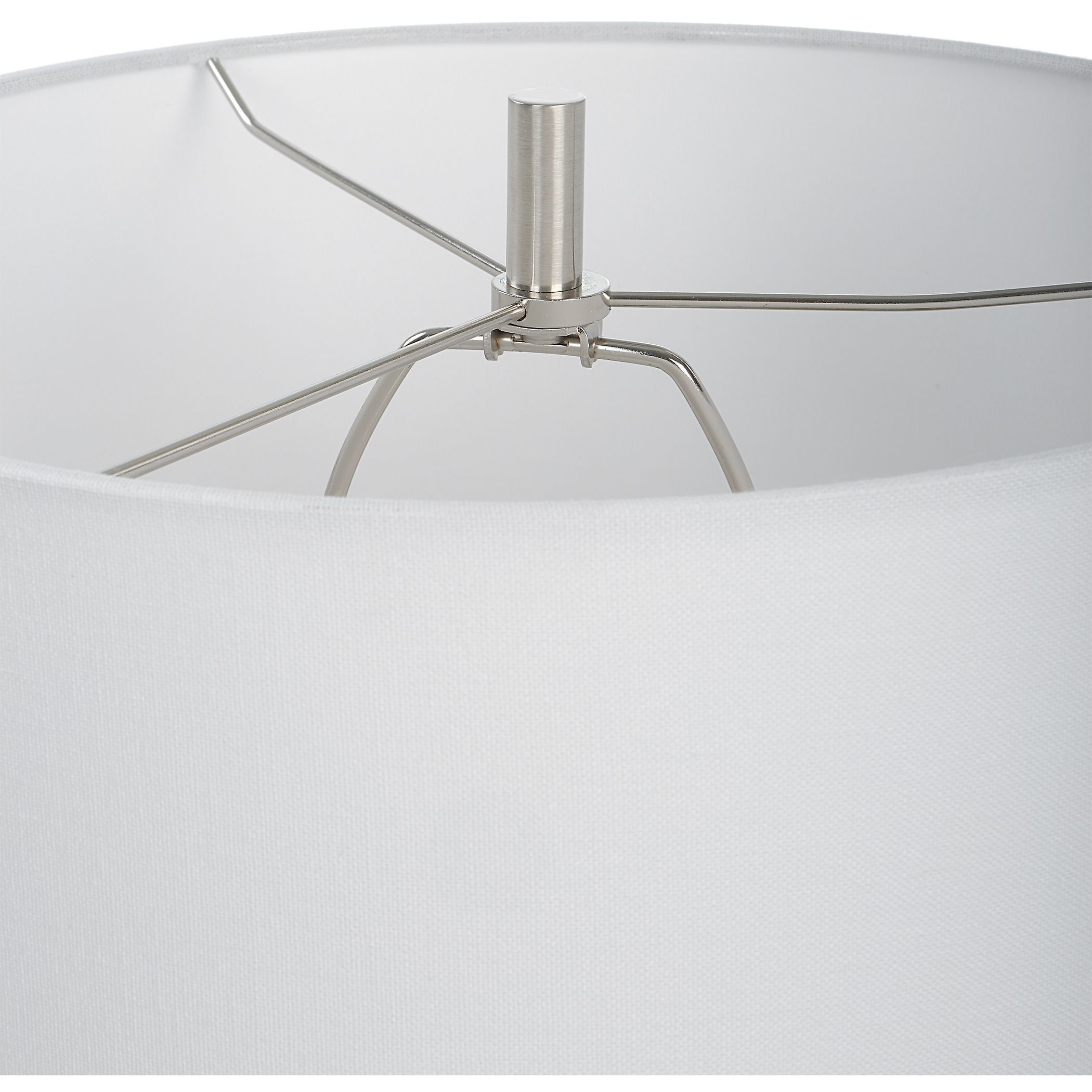 Ascent 23 inch 150.00 watt Man-Made Ivory Stone and Brushed Nickel Table Lamp Portable Light