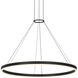 Double Corona LED 47.25 inch Satin Black Pendant Ceiling Light
