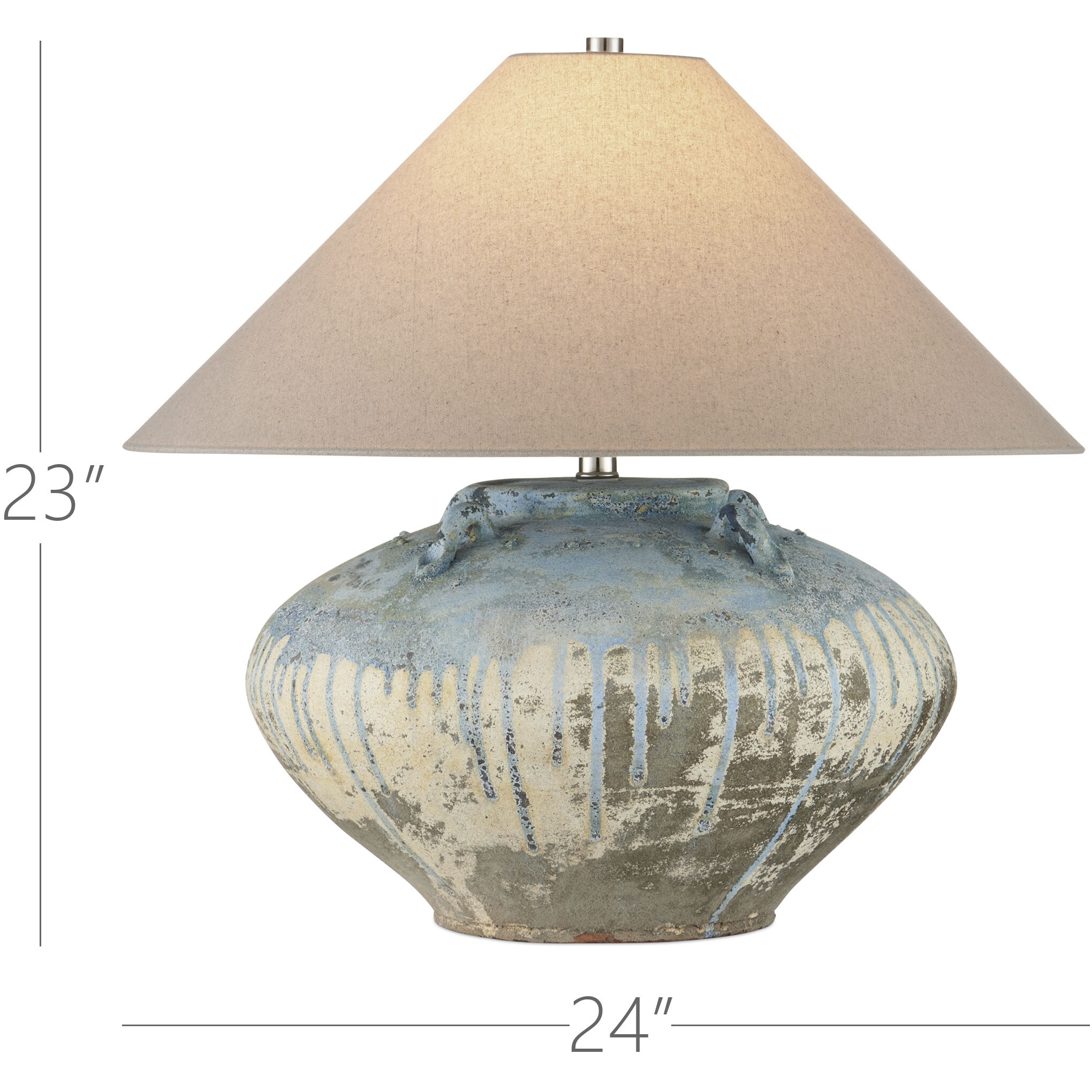 Catania 23 inch 60.00 watt Antique Blue Drip Table Lamp Portable Light