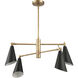 Luca 4 Light 26 inch Natural Brass Chandelier Ceiling Light