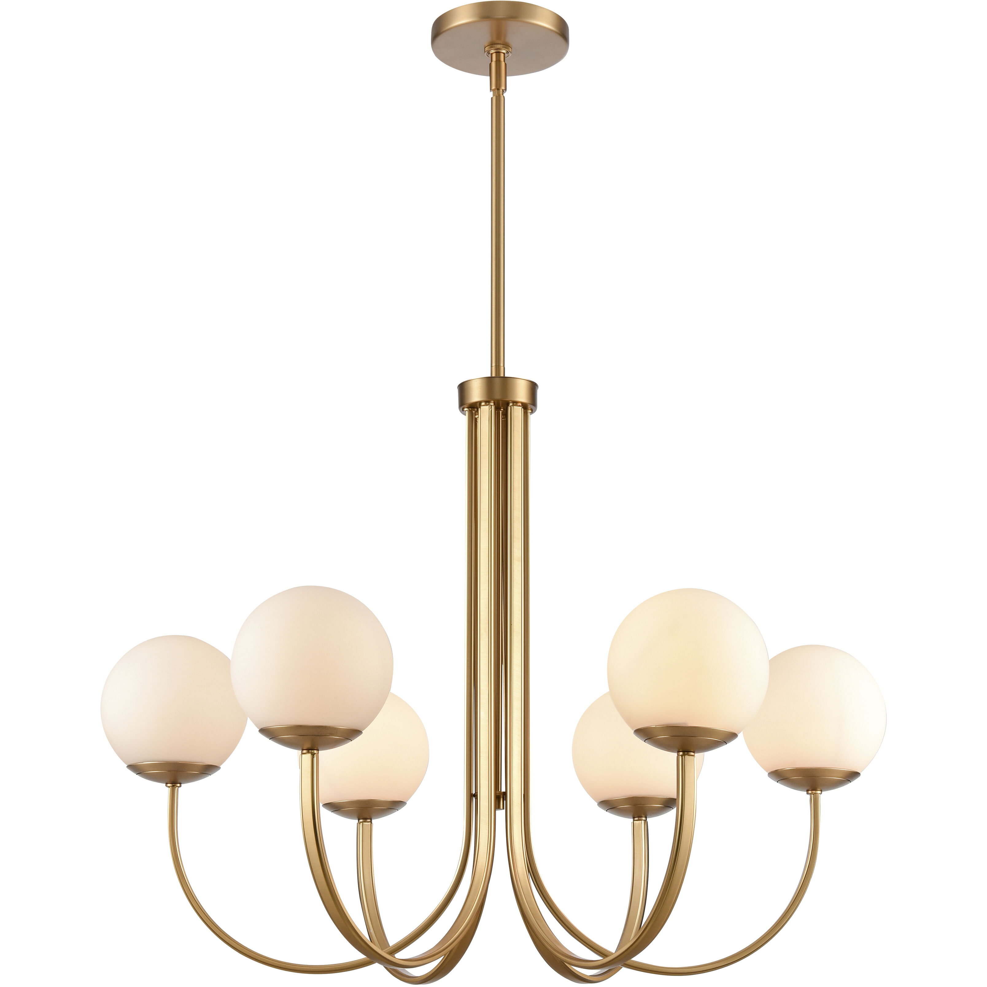 Caroline 6 Light 32 inch Brushed Gold Chandelier Ceiling Light