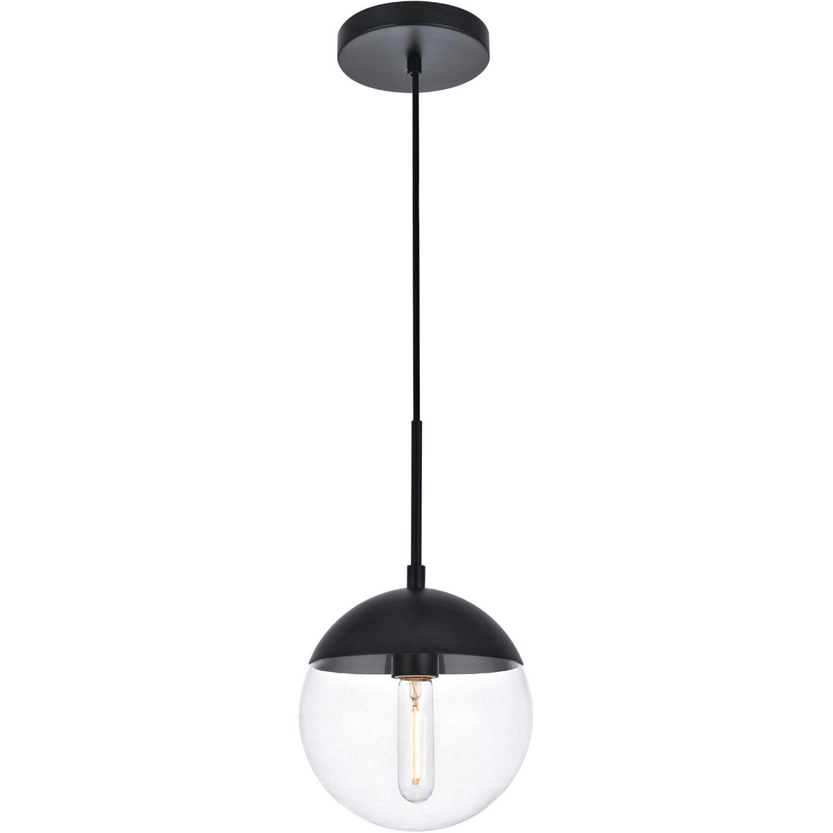 Oyster Bay 1 Light 8 inch Black Pendant Ceiling Light