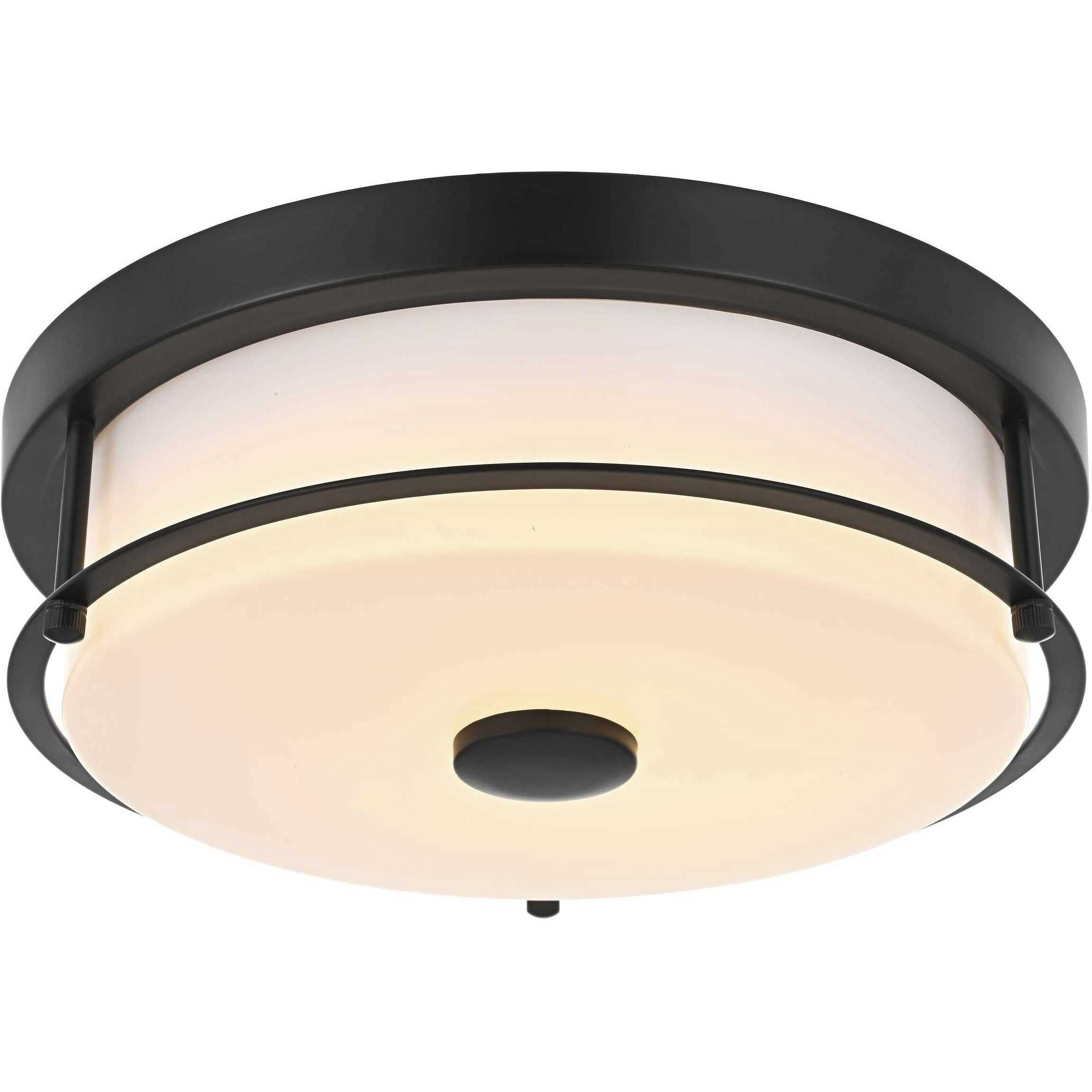 Kolson 1 Light 12 inch Black Flush Mount Ceiling Light