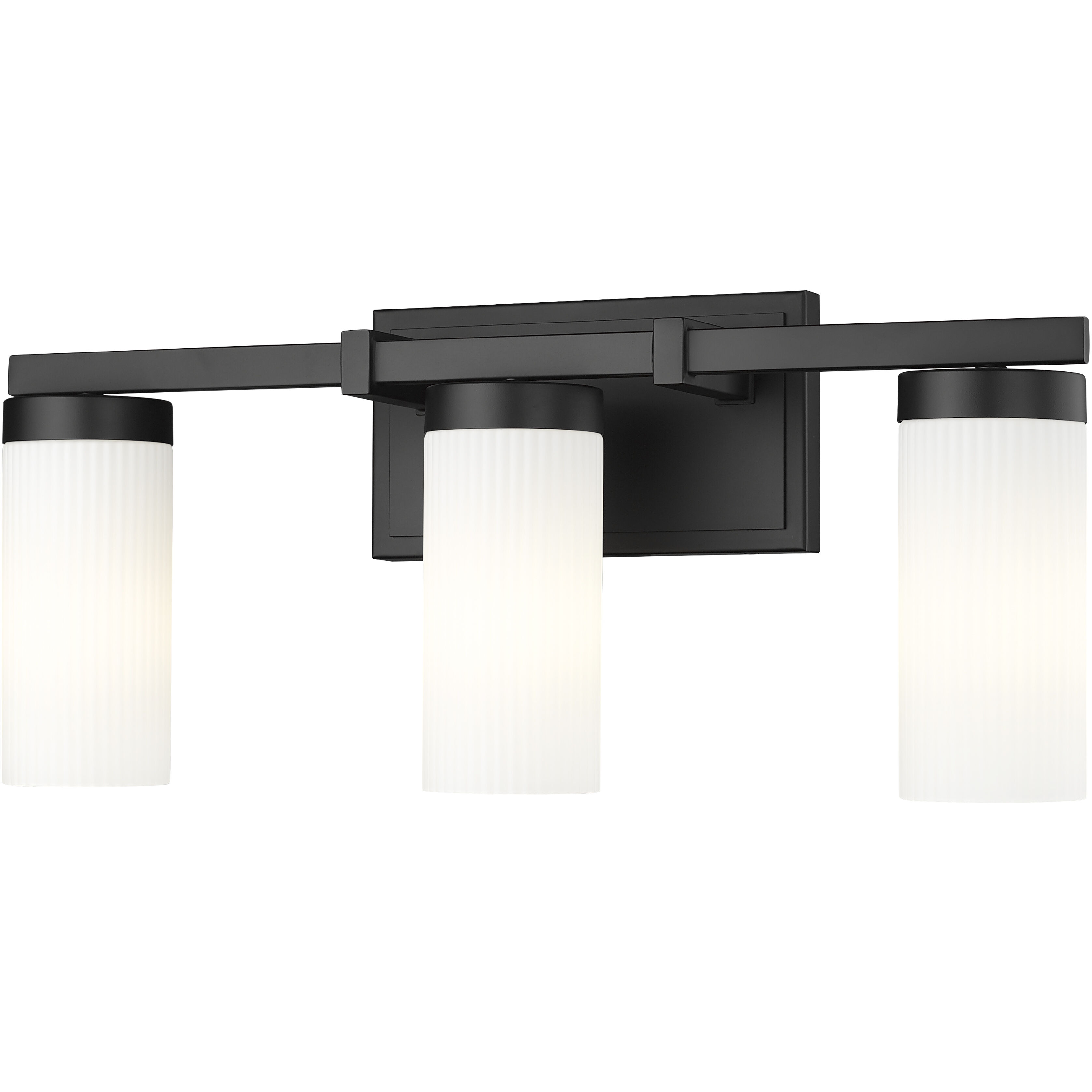 Danica 3 Light 20.5 inch Matte Black Bath Vanity Light Wall Light