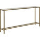 Bodin 30 inch Antique Brushed Brass and Natural Console Table