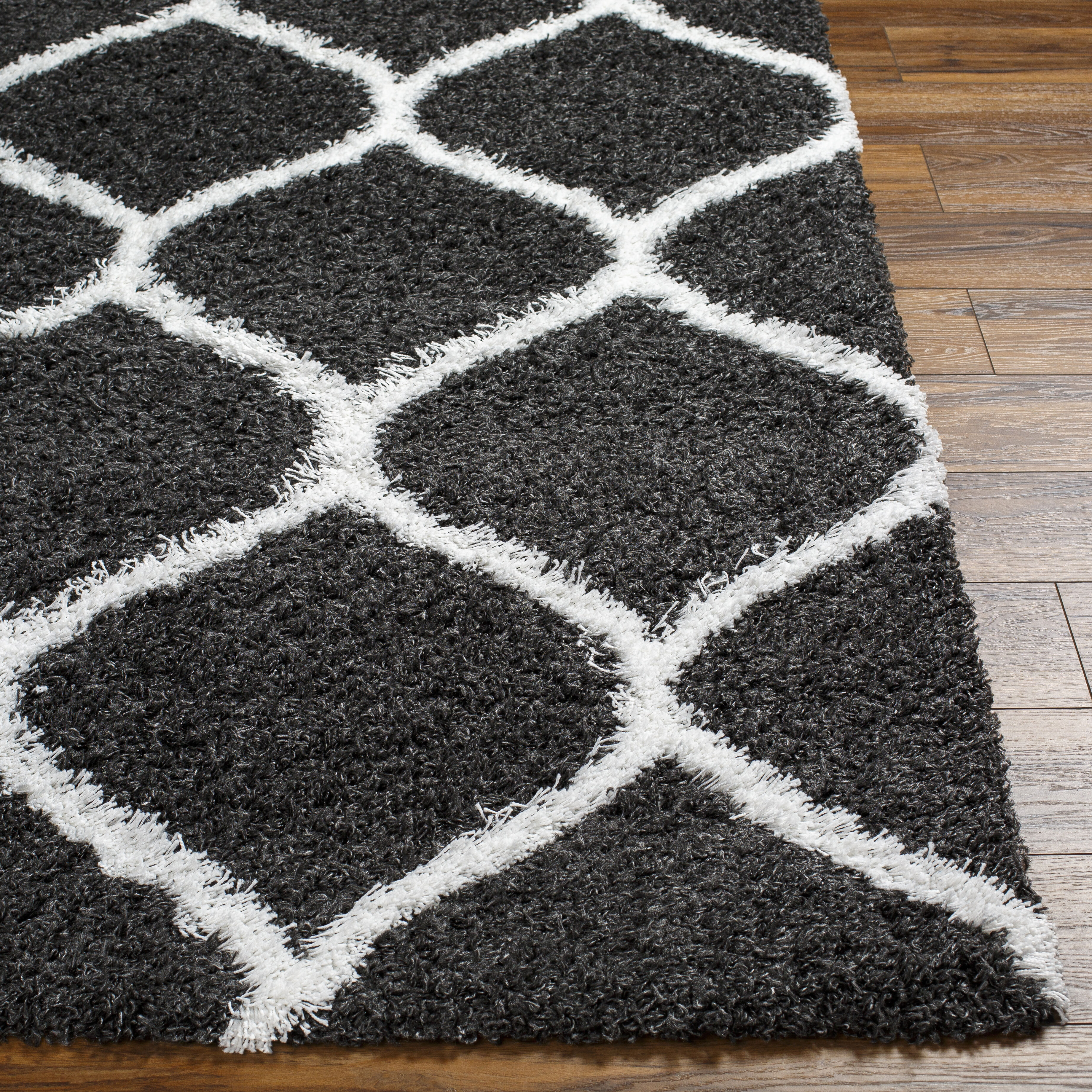 Urban Shag 114 X 79 inch Black Rug, Rectangle