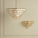 Bon Vivant 5 Light 30.25 inch Natural/Contemporary Gold Chandelier Ceiling Light, Semi-Flush Mount Convertible