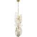 Orchid 10 Light 13 inch Legacy Brass Pendant Ceiling Light in White Handmade Glass