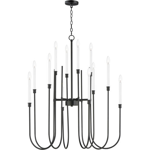 Tux 12 Light 36 inch Black Chandelier Ceiling Light