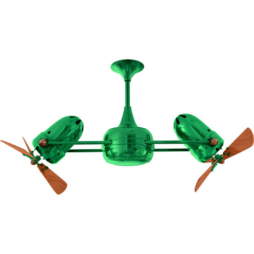 Matthews-Gerbar Duplo-Dinamico 36 inch Green with Mahogany Blades Ceiling Fan