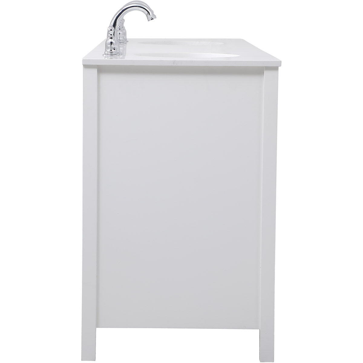 Irene 72 X 22 X 34 inch White Vanity Sink Set