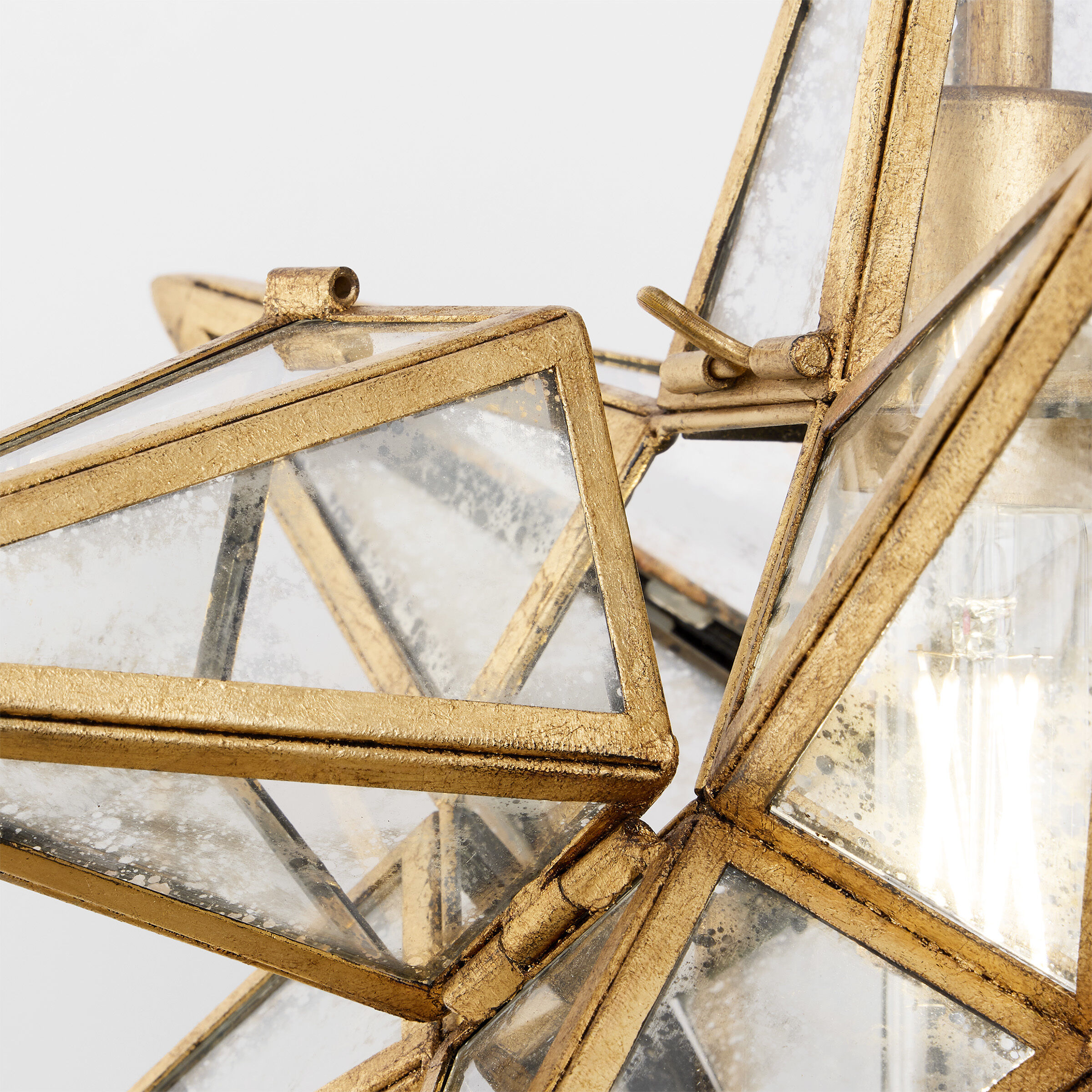 Chapman & Myers Moravian Star 1 Light 18 inch Gilded Iron Star Lantern Pendant Ceiling Light, Medium