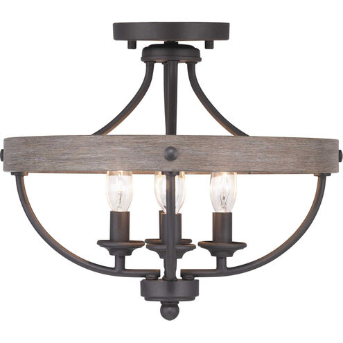 Camps Bay 4 Light 15 inch Graphite Semi-Flush Mount Ceiling Light