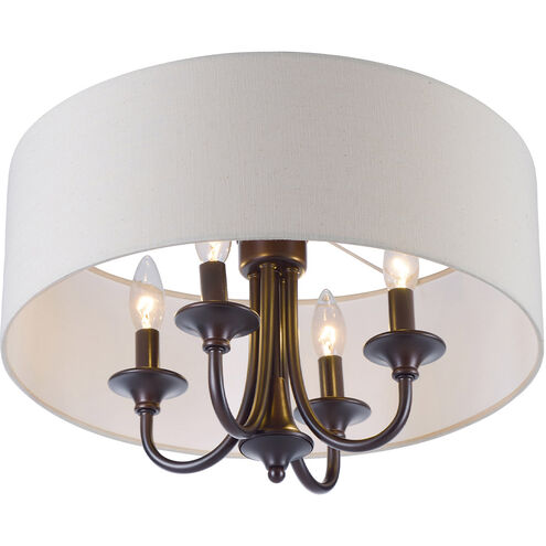 Bongo 4 Light 18 inch Oil Rubbed Bronze Semi-Flush Mount Ceiling Light