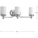 Glide 3 Light 24 inch Polished Chrome Bath Vanity Wall Light, Design Series