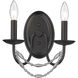 Mirabella 2 Light 10.25 inch Matte Black Wall Sconce Wall Light