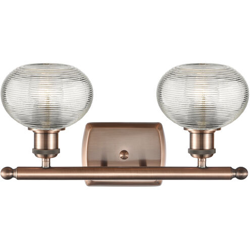 Ballston Ithaca 2 Light 16 inch Antique Copper Bath Vanity Light Wall Light
