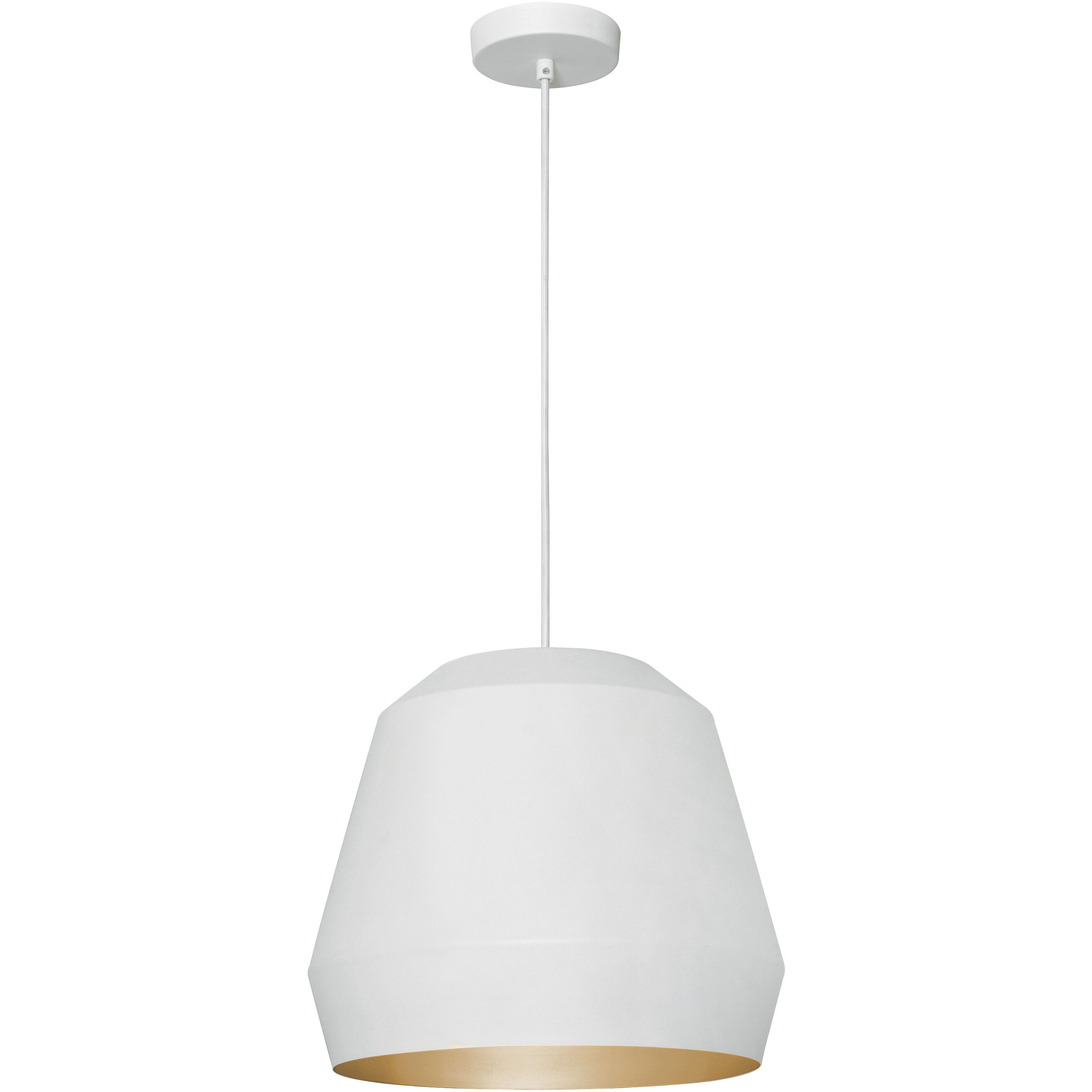 Bronx 1 Light 14 inch White, Gold Pendant Ceiling Light