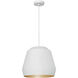 Bronx 1 Light 14 inch White, Gold Pendant Ceiling Light