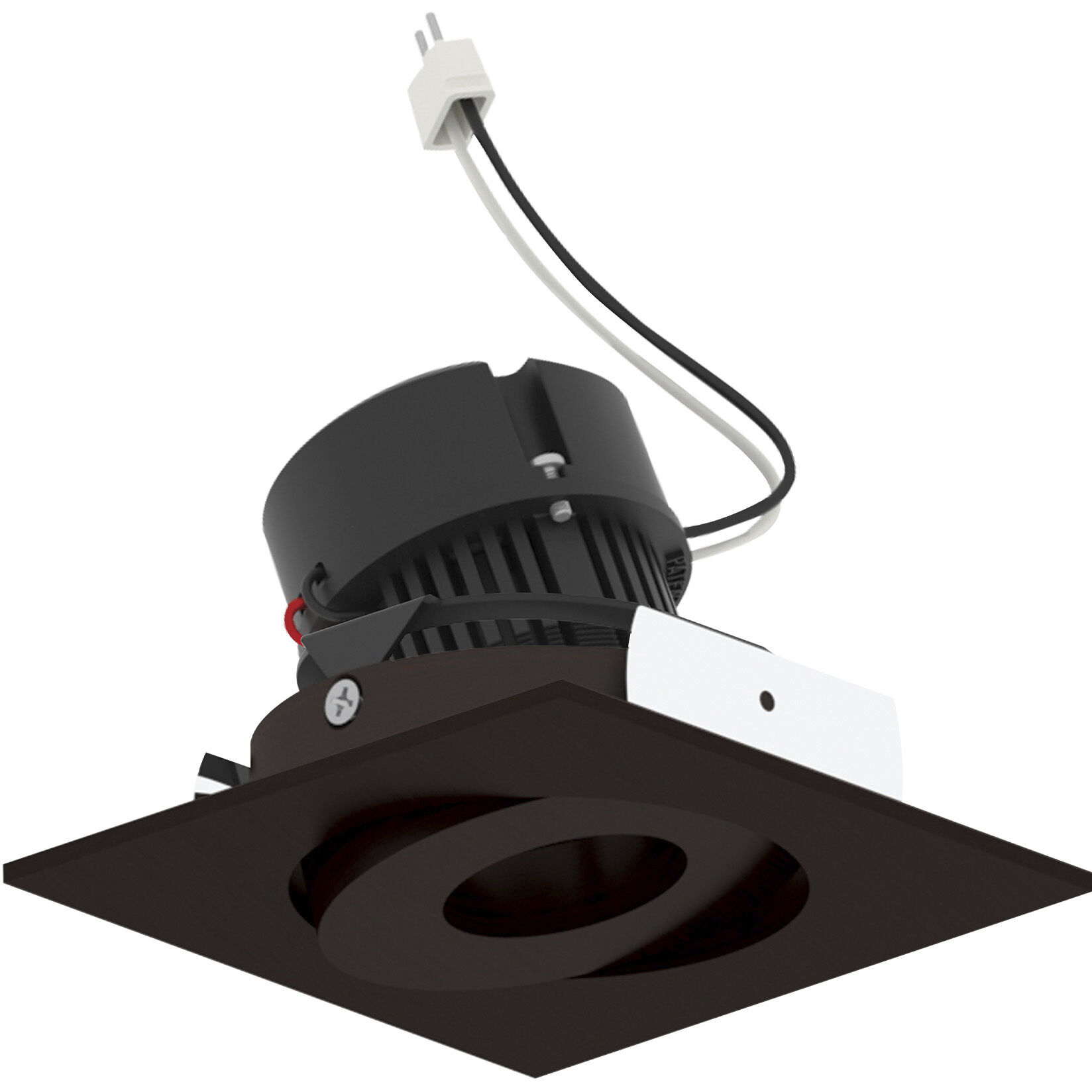 Pearl Bronze LED Square Adjustable Gimbal Retrofit in 3000K, 4" Retrofit