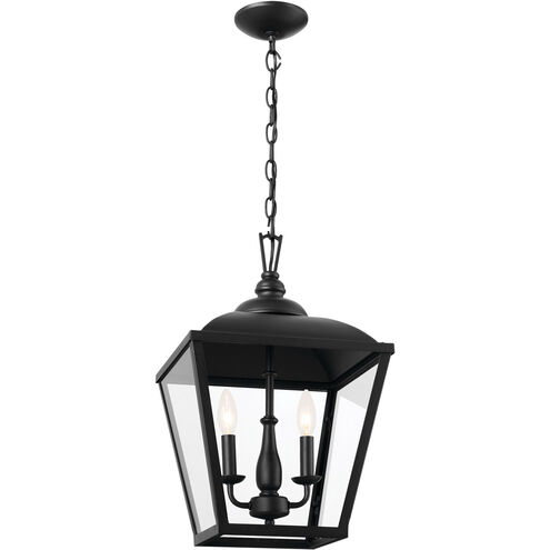 Homestead Dame 3 Light 13 inch Textured Black Pendant Ceiling Light, Dame
